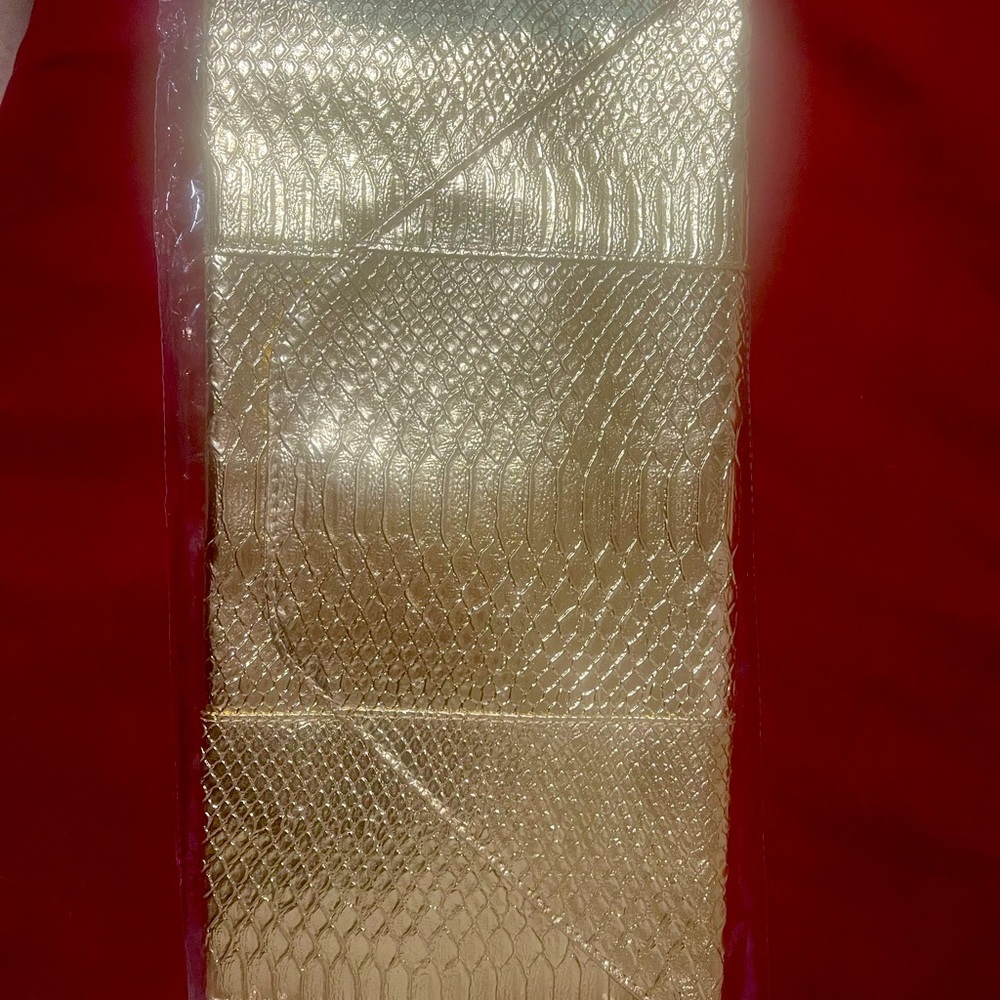 Gold hand bag